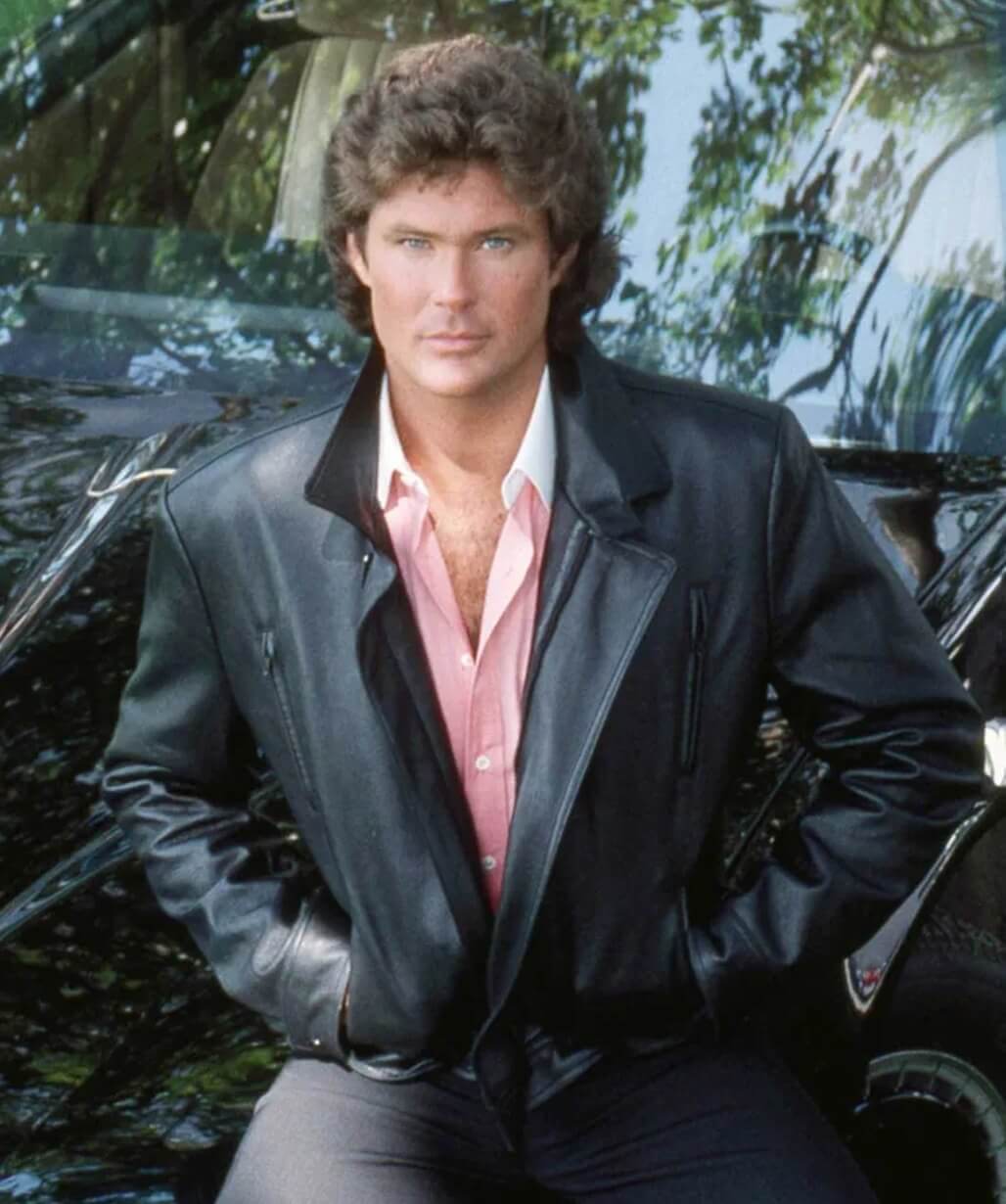 Knight Rider 1982 Michael Knight Black Leather Jacket