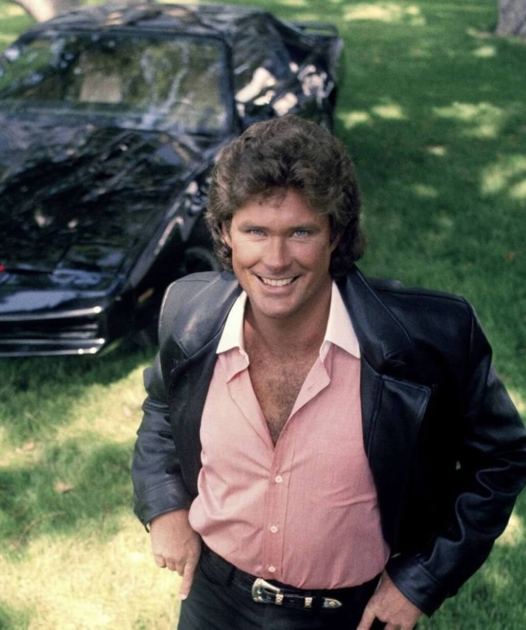 Knight Rider 1982 Michael Knight Black Leather Jacket