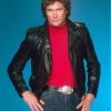Knight Rider David Hasselhoff Black Leather Jacket