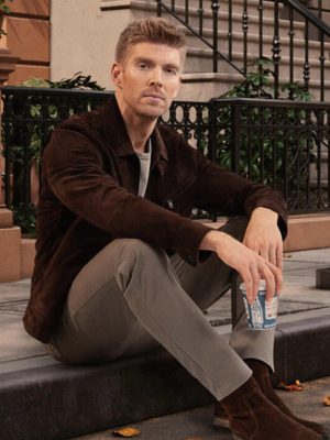 Kyle Cook In the City 2026 Brown Suede Jacket