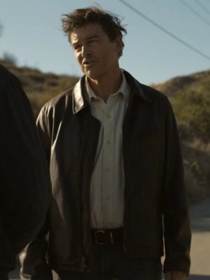 Lanterns 2026 Kyle Chandler Brown Leather Jacket