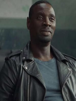 Lupin S03 Assane Diop Black Biker Leather Jacket