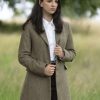 Marisa Abela Industry S03 Green Wool Coat