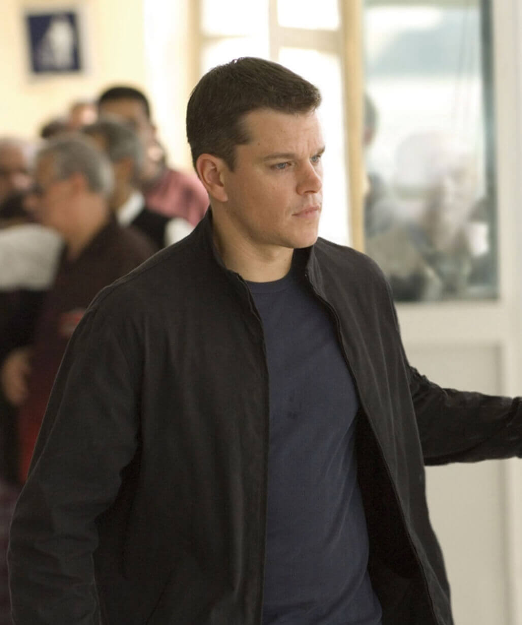 Matt Damon The Bourne Ultimatum 2007 Black Cotton Jacket