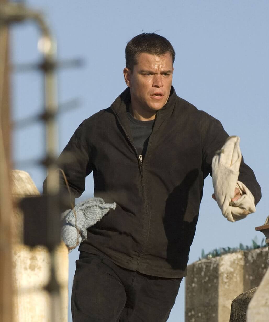 Matt Damon The Bourne Ultimatum 2007 Black Cotton Jacket