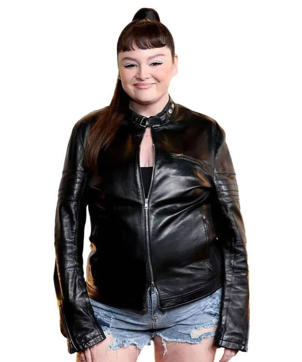 Megan Stalter Hacks S05 Premiere Leather Jacket