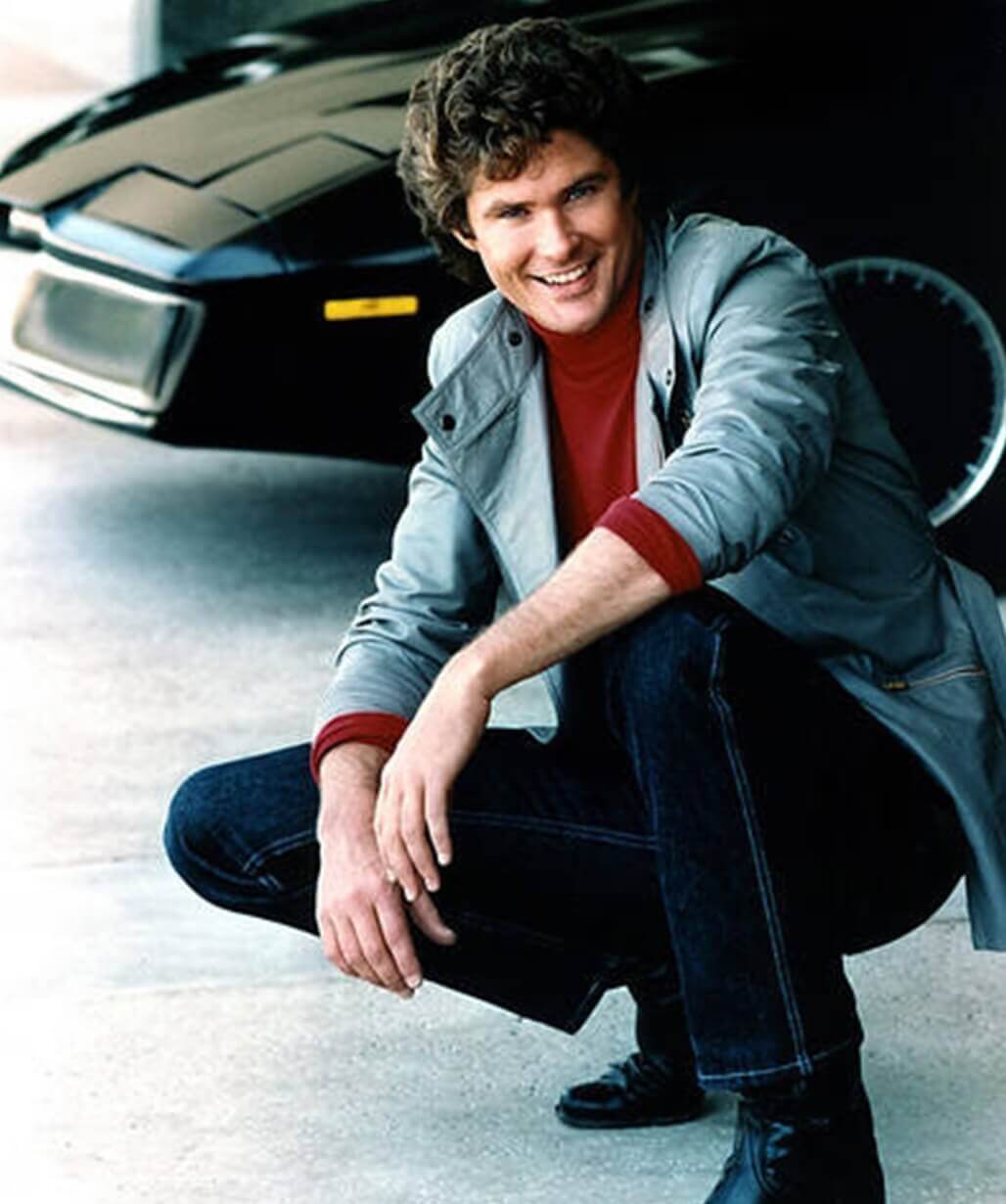 Michael Knight Knight Rider 1982 Grey Leather Jacket