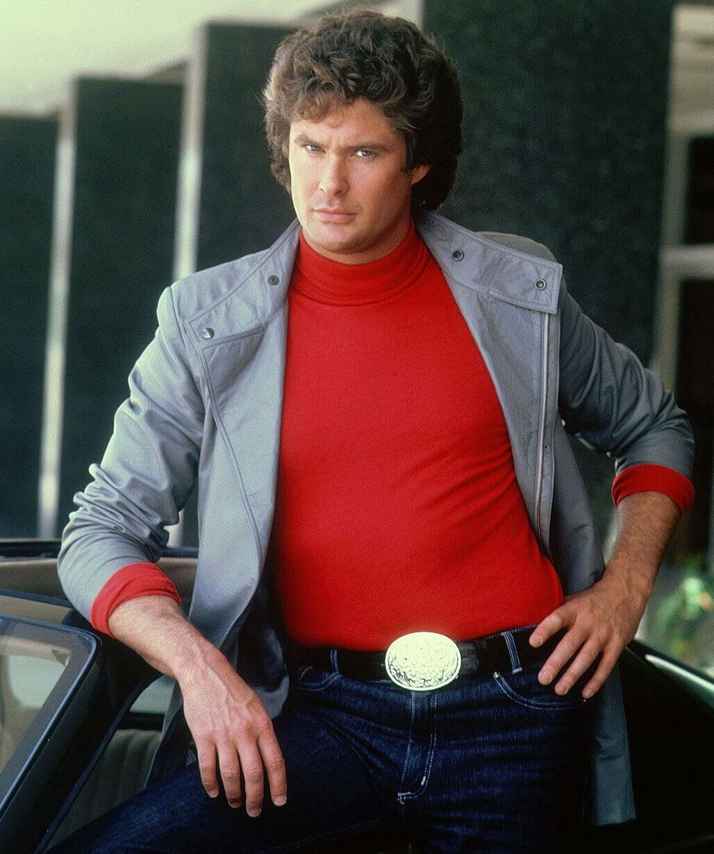 Michael Knight Knight Rider 1982 Grey Leather Jacket