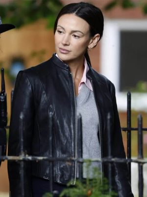 Michelle Keegan The Blame 2026 Black Leather Jacket
