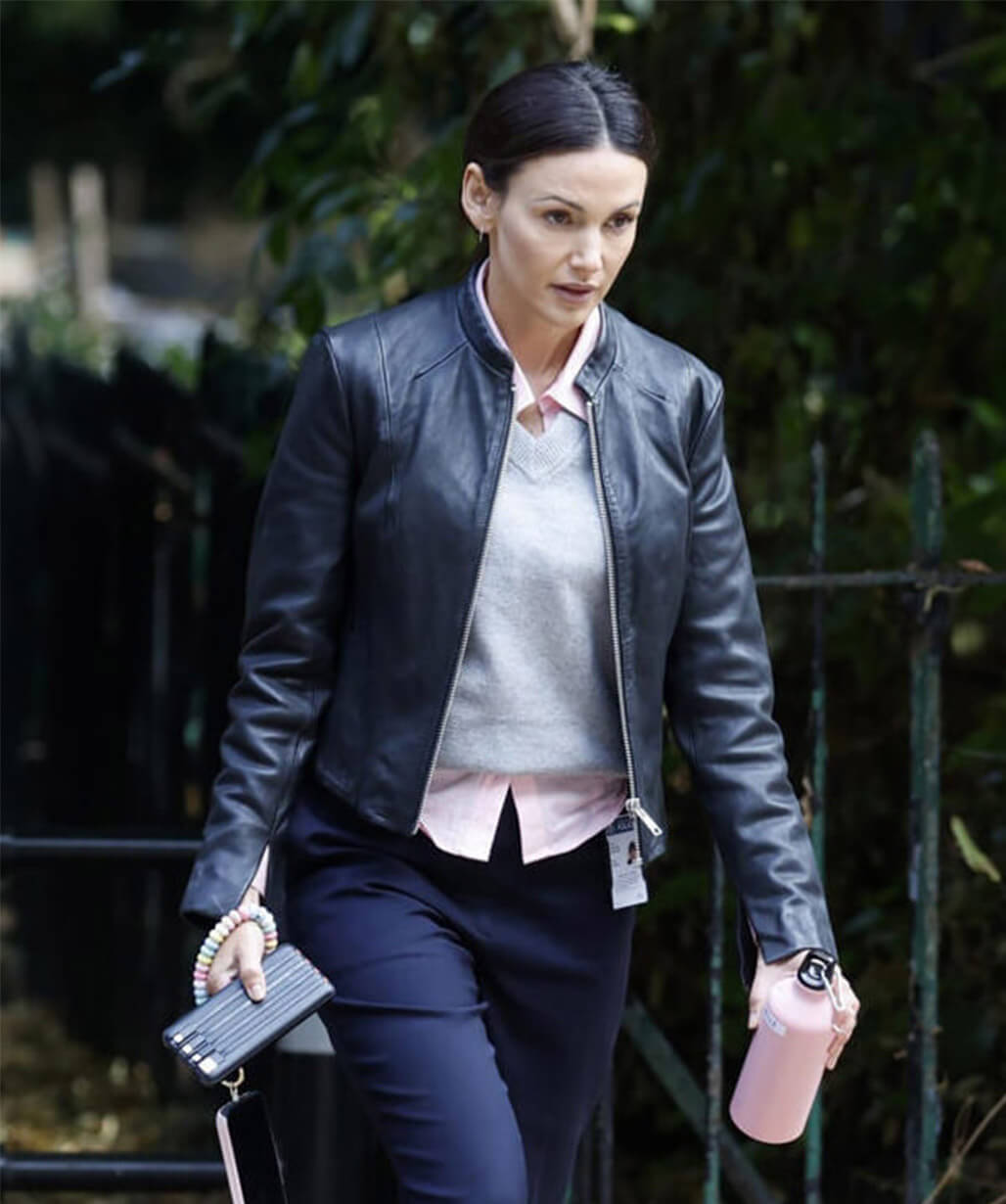 Michelle Keegan The Blame 2026 Black Leather Jacket