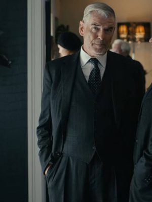 MobLand S01 Conrad Harrigan Black Wool Coat