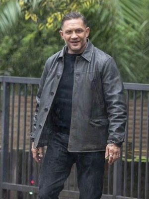 Mobland S02 Tom Hardy Black Leather Jacket