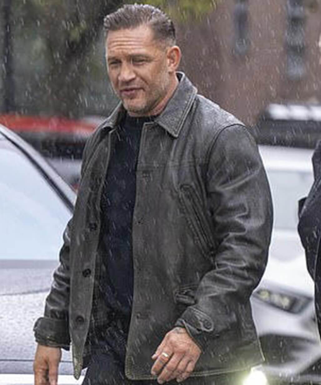 Mobland S02 Tom Hardy Black Leather Jacket