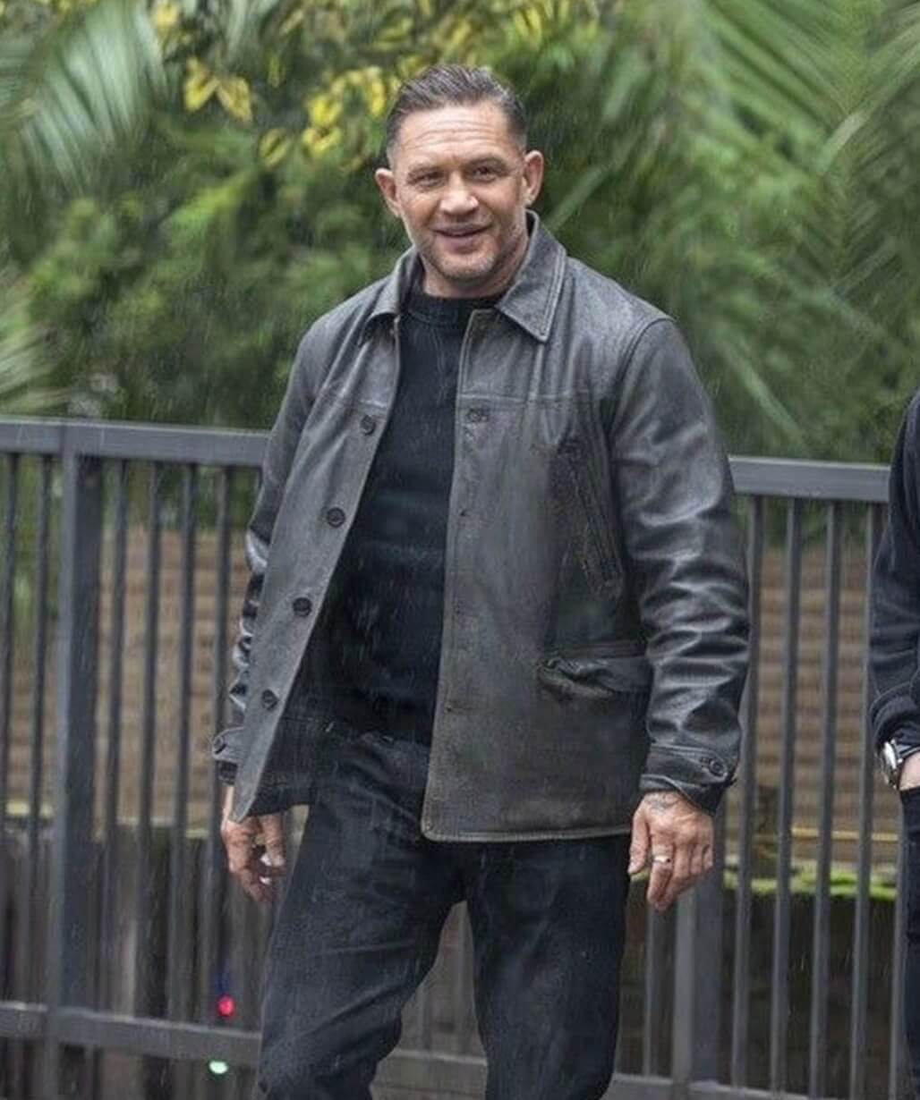 Mobland S02 Tom Hardy Black Leather Jacket