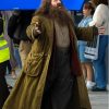 Nick Frost Harry Potter 2027 Brown Cotton Coat