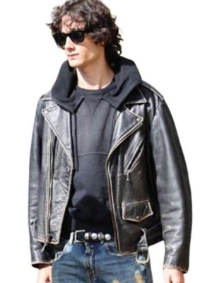 NYC 2026 Sombr Black Leather Jacket