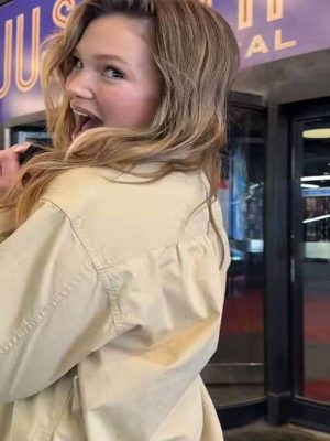 Olivia Holt NYC 2026 Beige Cotton Coat
