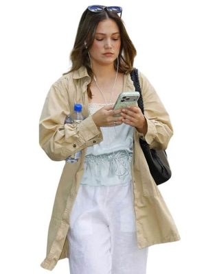 Olivia Holt NYC 2026 Beige Cotton Coat