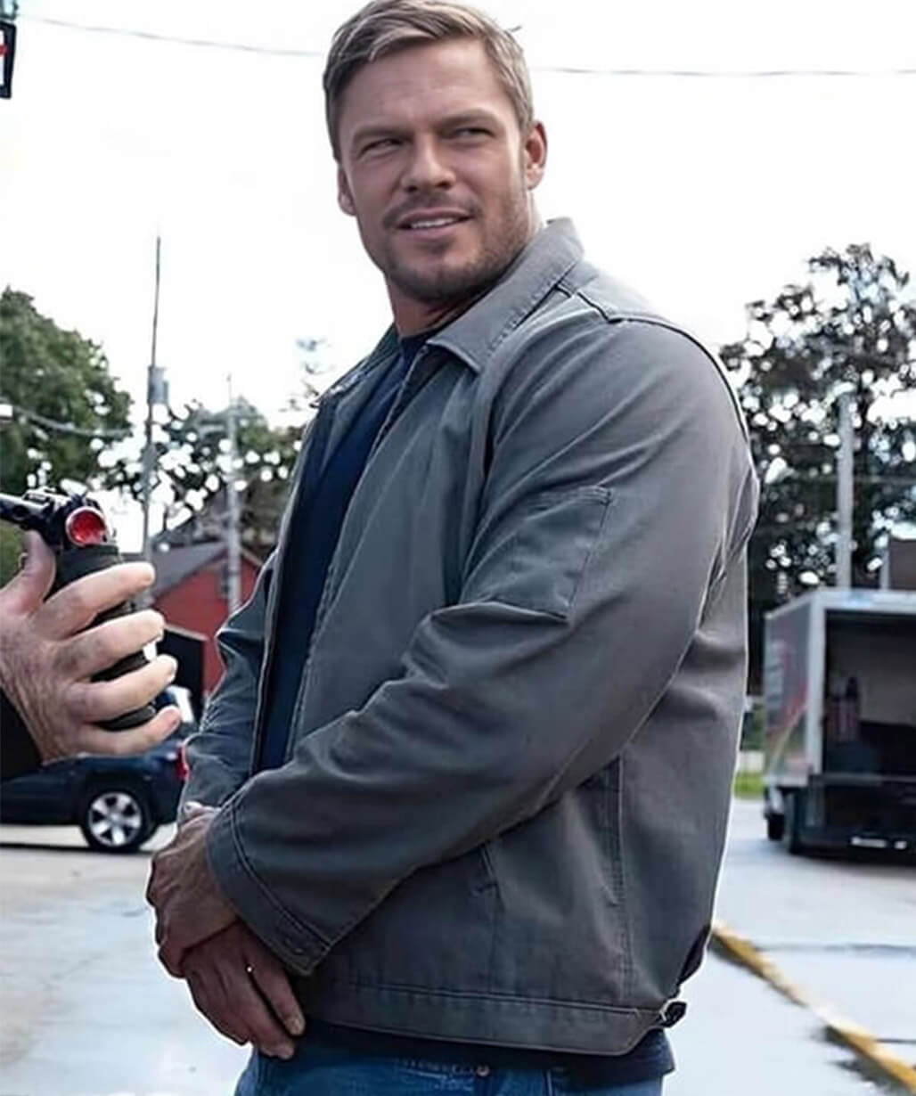 Reacher S02 Jack Reacher Grey Cotton Jacket