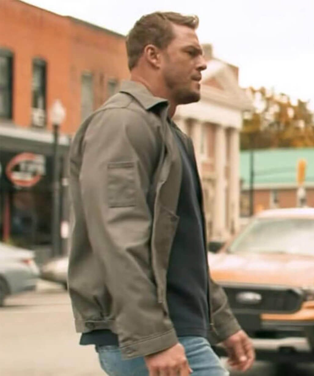 Reacher S02 Jack Reacher Grey Cotton Jacket