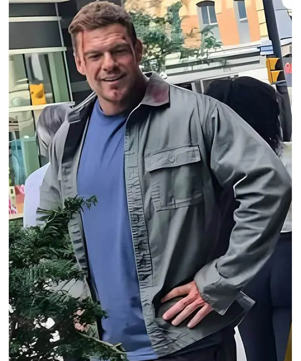 Reacher S04 Alan Ritchson Grey Cotton Jacket