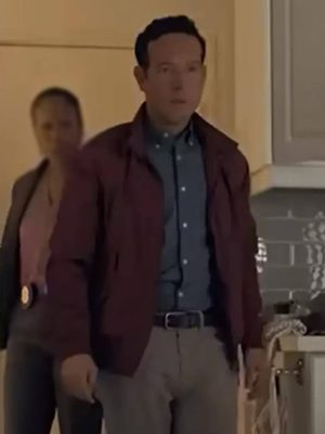 Reacher S04 Jacob Merrick Burgundy Cotton Jacket