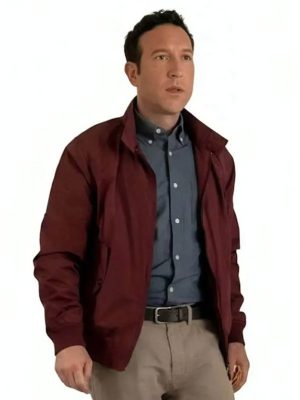 Reacher S04 Jacob Merrick Burgundy Cotton Jacket