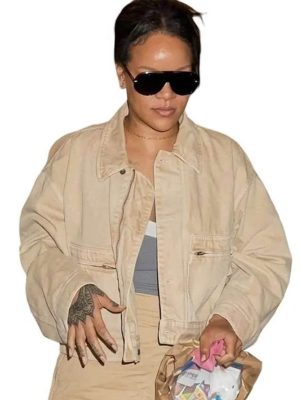 Rihanna NYC 2026 Beige Cotton Jacket