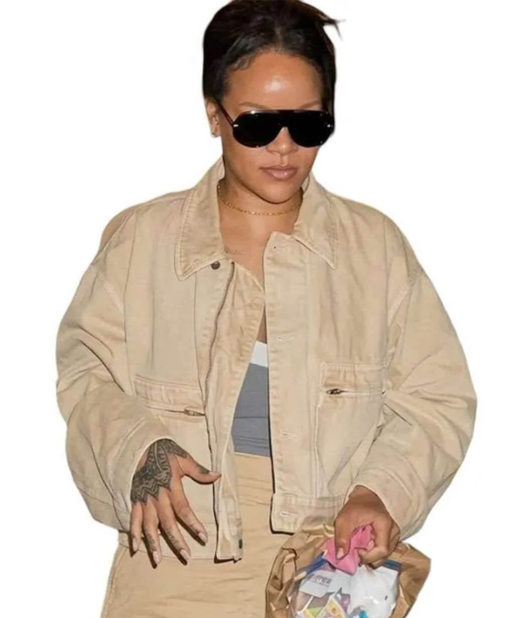 Rihanna NYC 2026 Beige Cotton Jacket