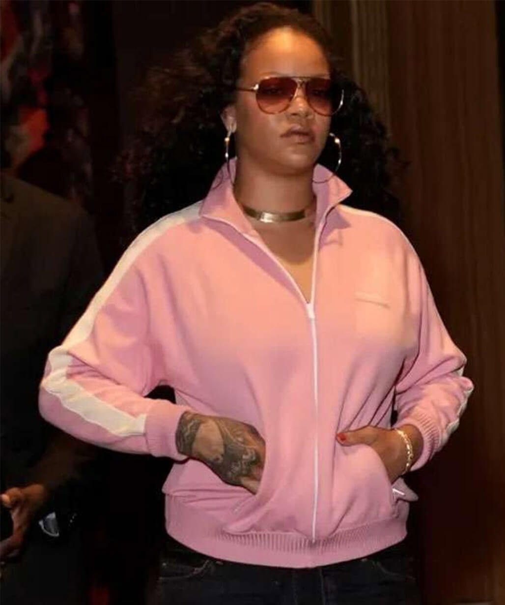 Rihanna NYC 2026 Pink Track Jacket