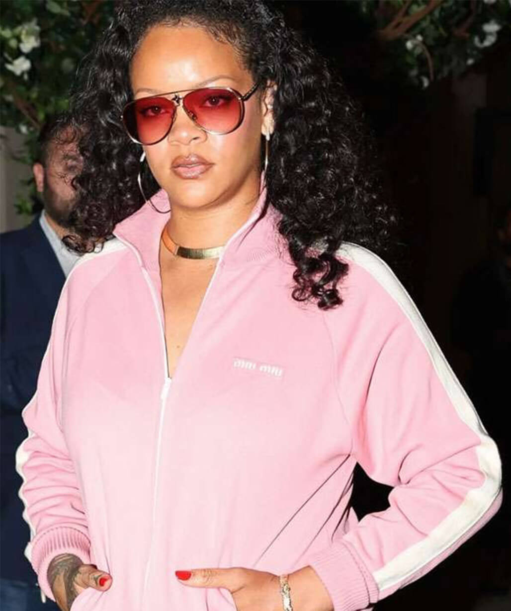 Rihanna NYC 2026 Pink Track Jacket