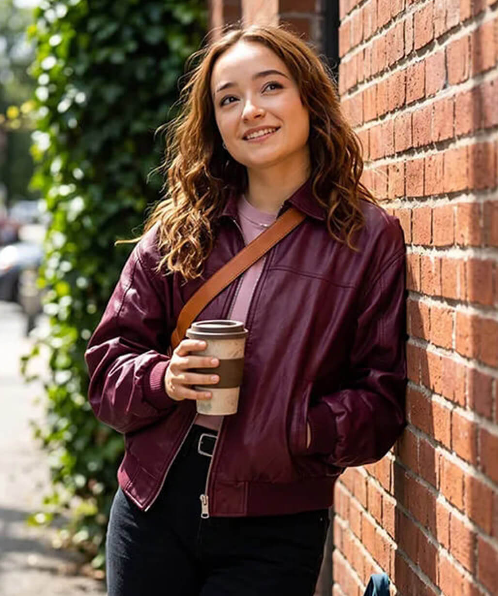 Ruby Stokes Below 2026 Maroon Leather Jacket