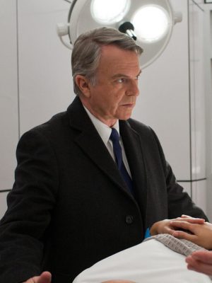 Sam Neill Alcatraz S01 Black Wool Coat
