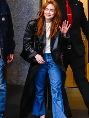 Spider-Man Brand New Day 2026 Sadie Sink Black Leather Coat