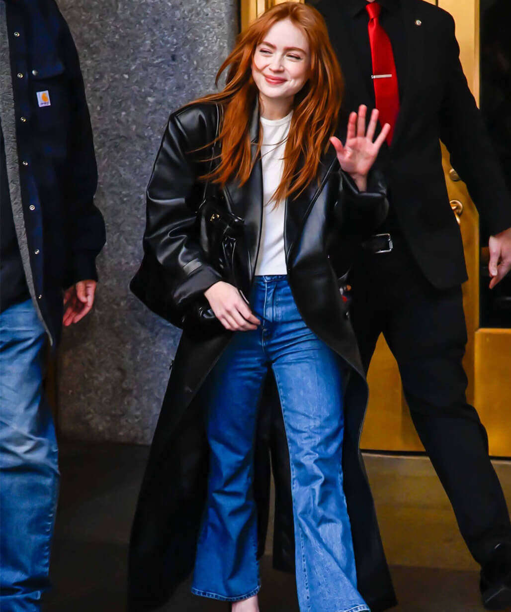 Spider-Man Brand New Day 2026 Sadie Sink Black Leather Coat