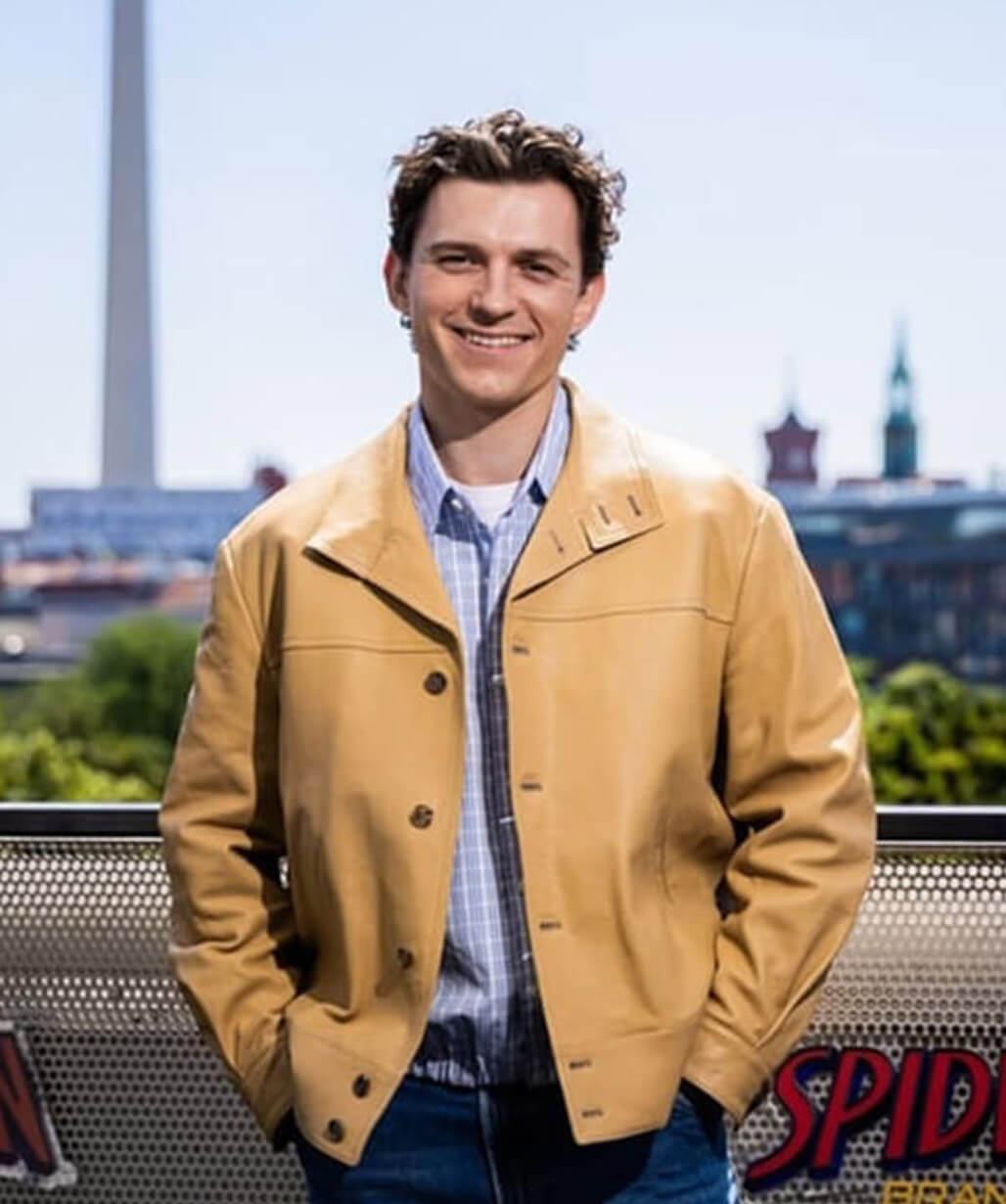 Spider Man Brand New Day Tom Holland Premiere Leather Jacket