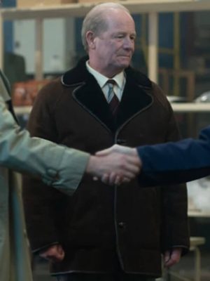 The Bombing of Pan Am 103 Peter Mullan Brown Shearling Coat