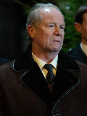 The Bombing of Pan Am 103 Peter Mullan Brown Shearling Coat