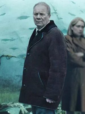 The Bombing of Pan Am 103 Peter Mullan Brown Shearling Coat
