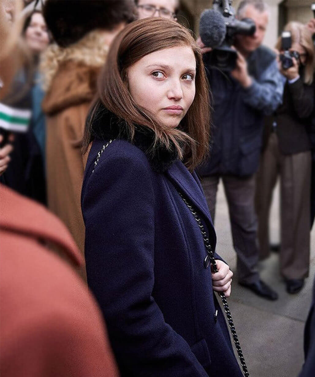 The Lady 2026 Jane Andrews Blue Wool Coat