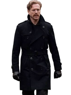 The Runner 2026 Damian Lewis Black Cotton Coat