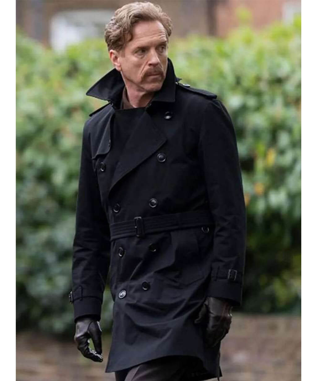 The Runner 2026 Damian Lewis Black Cotton Coat
