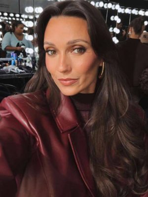 Whitney Fransway In The City 2026 Burgundy Leather Blazer