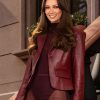 Whitney Fransway In The City 2026 Burgundy Leather Blazer