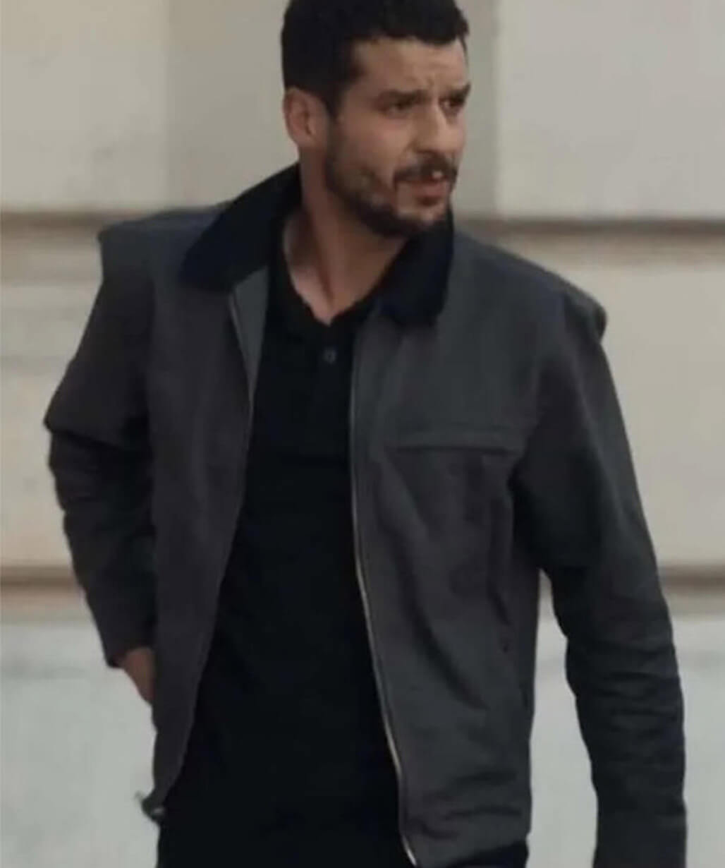 Youssef Guédira Lupin S03 Grey Cotton Jacket
