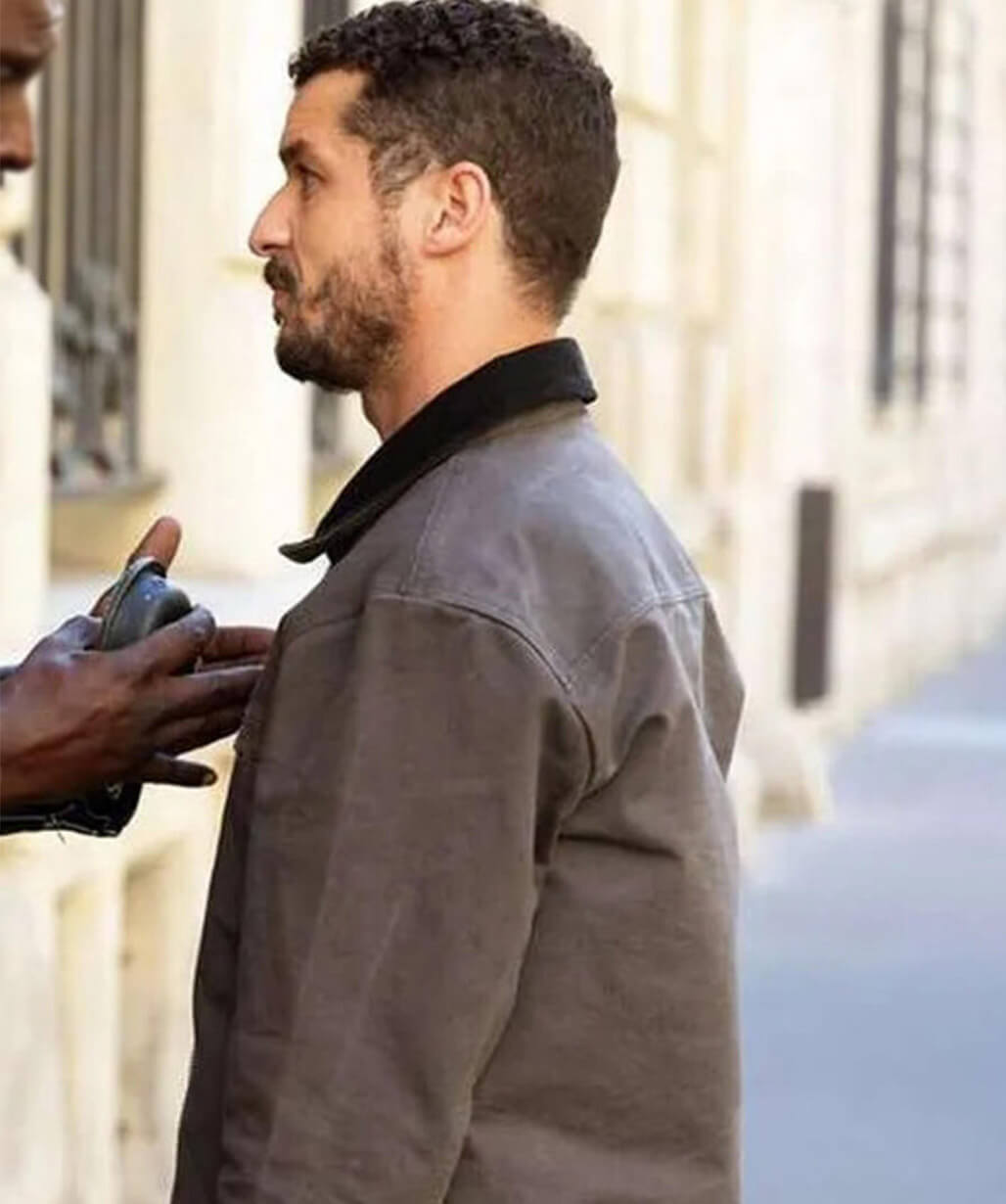 Youssef Guédira Lupin S03 Grey Cotton Jacket