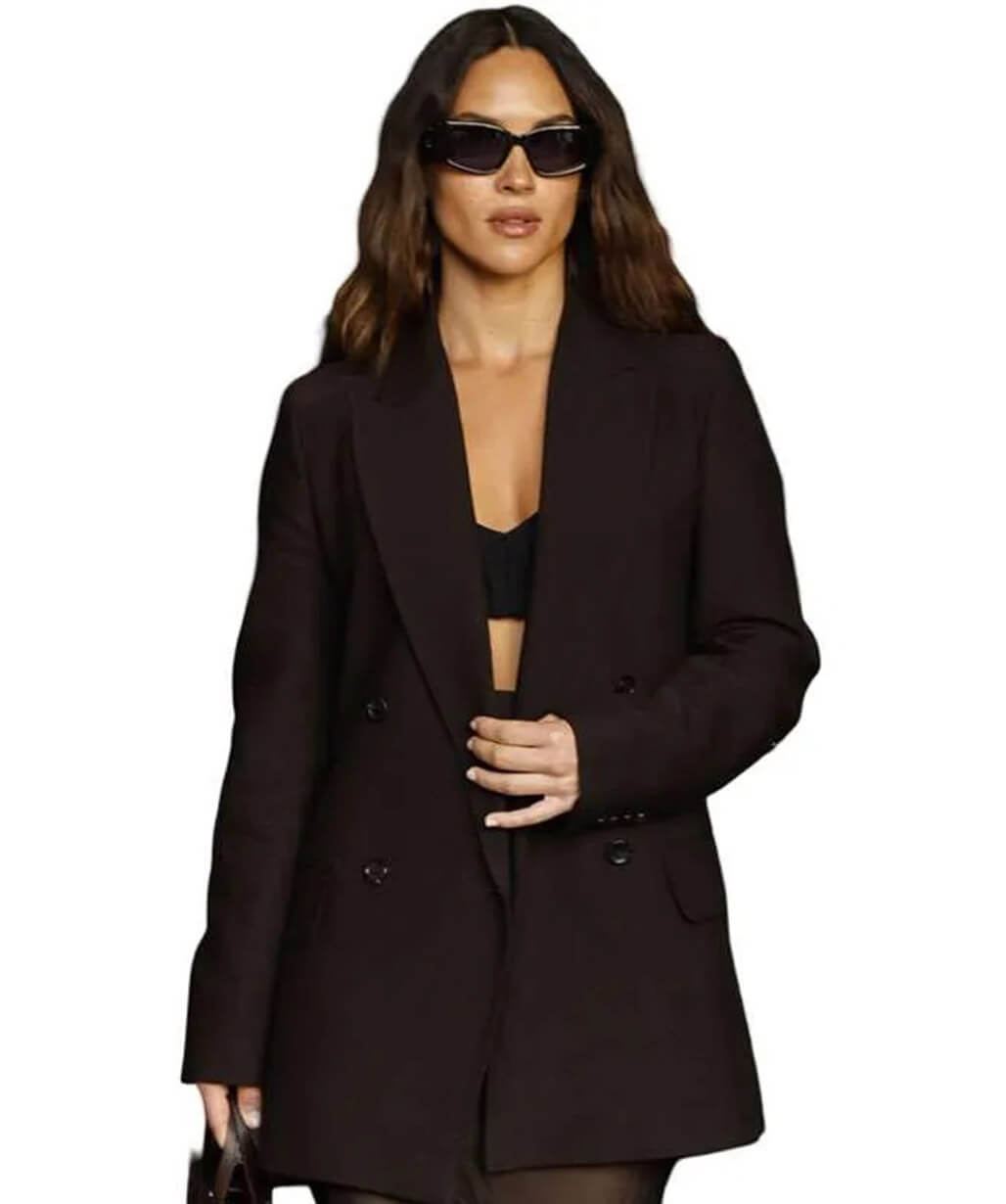 Adria Arjona MFW 2026 Brown Blazer
