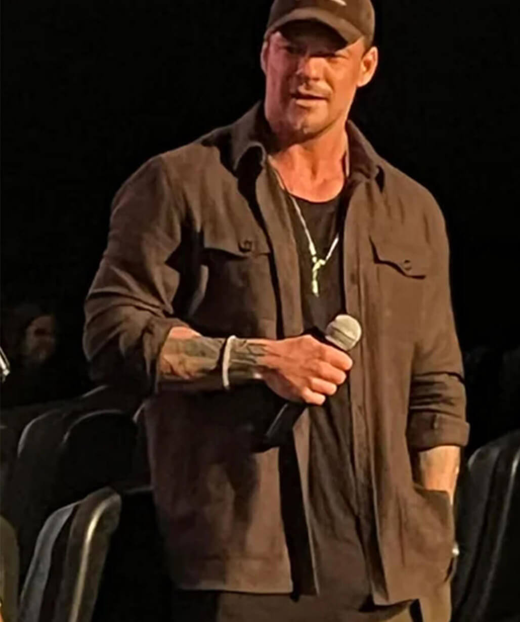 Alan Ritchson Runner 2026 Brown Cotton Jacket