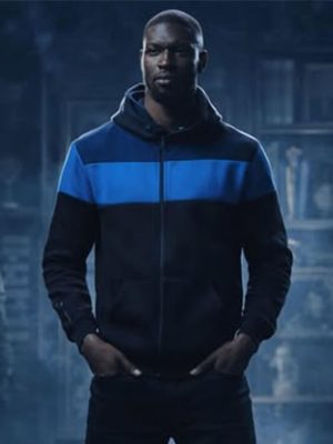 Assane Diop Lupin S03 Blue Track Jacket