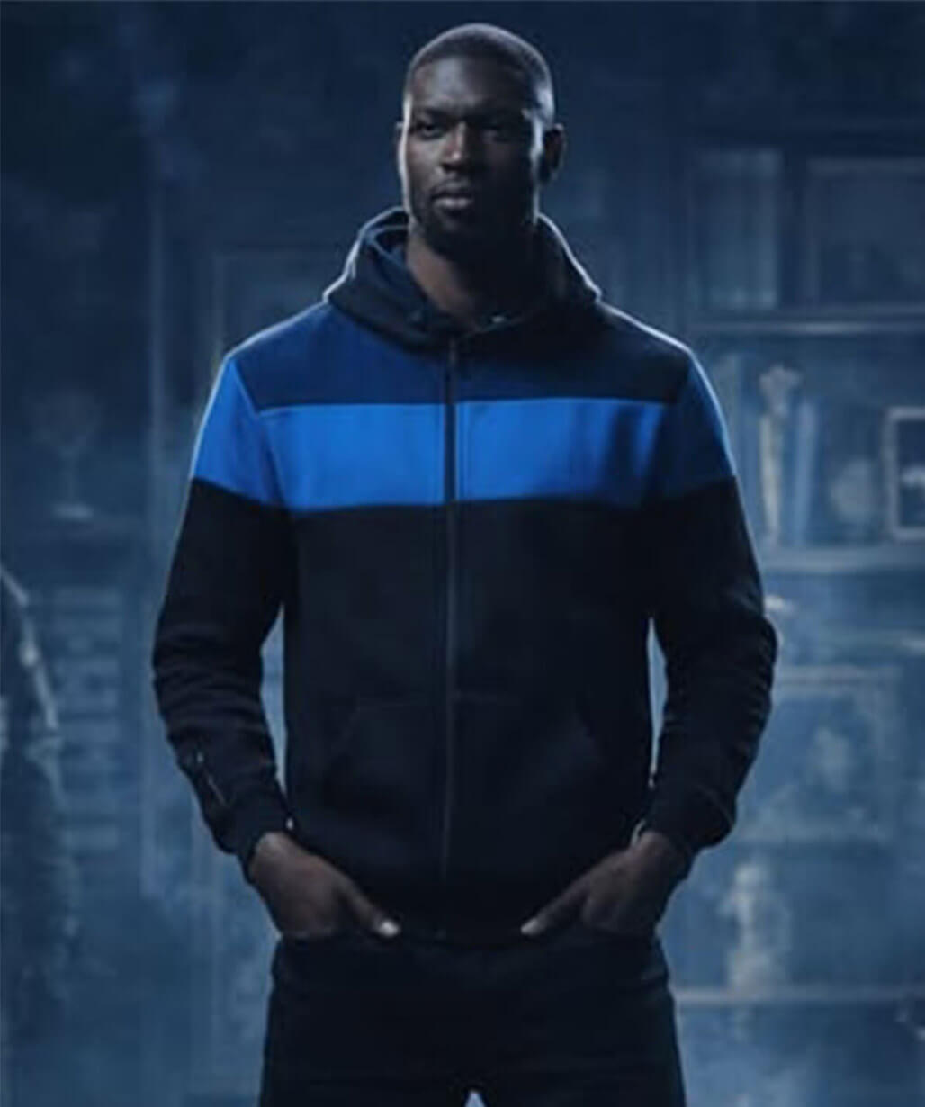 Assane Diop Lupin S03 Blue Track Jacket
